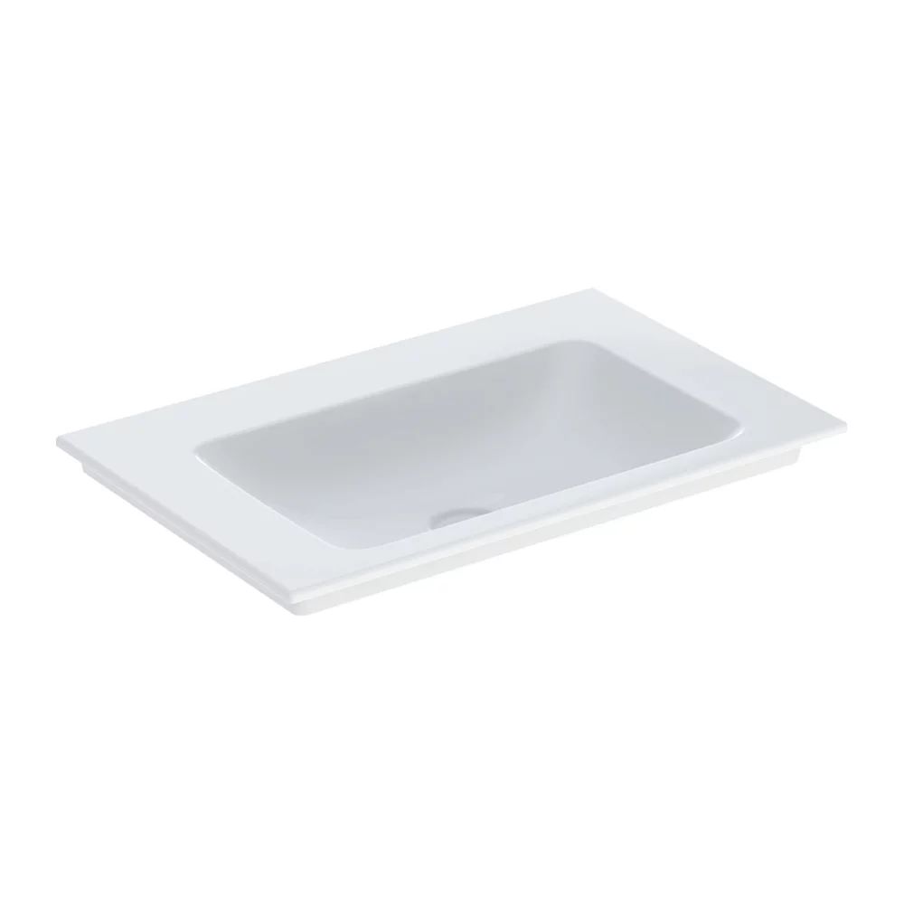 Lavoar pe mobilier Geberit One Slim 75 cm alb lucios KeraTect