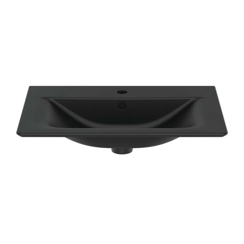 Lavoar pe mobilier Ideal Standard Connect Air 64x46 cm negru mat