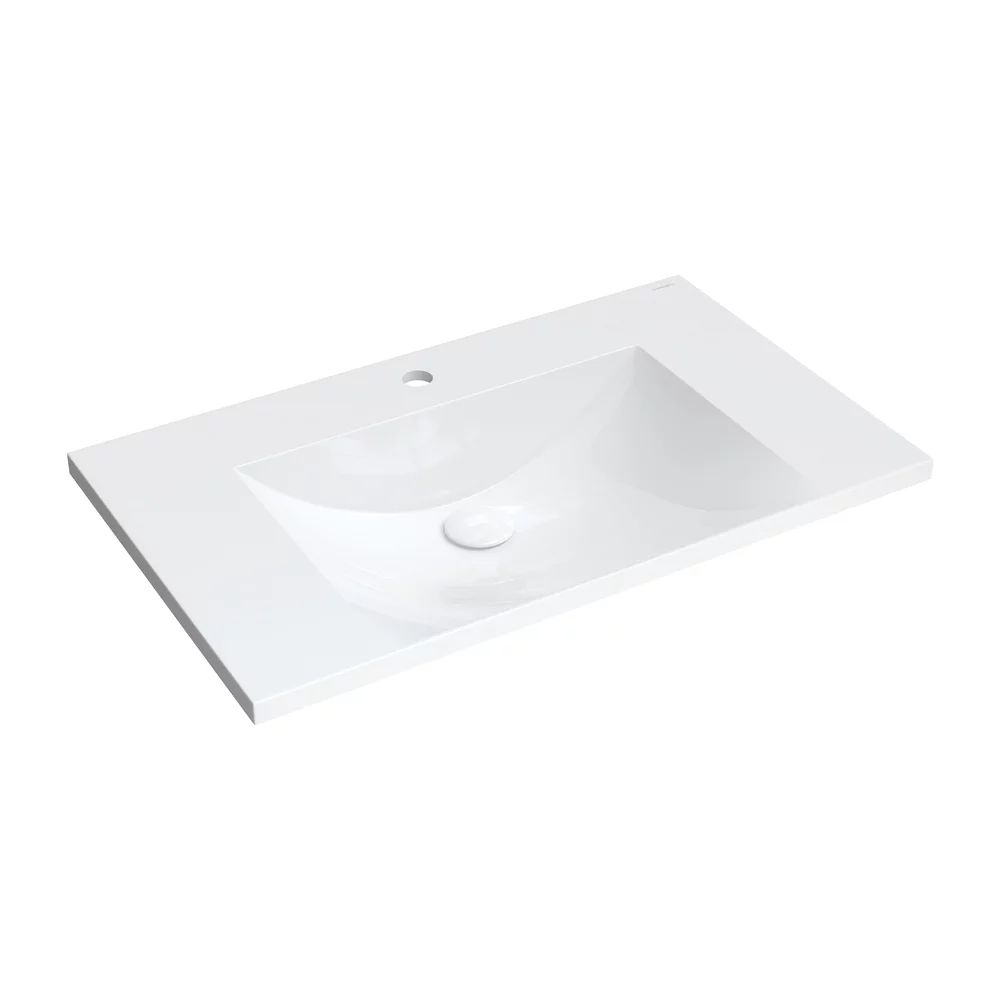 Lavoar pe mobilier Omnires Naxos M+ alb 76 cm