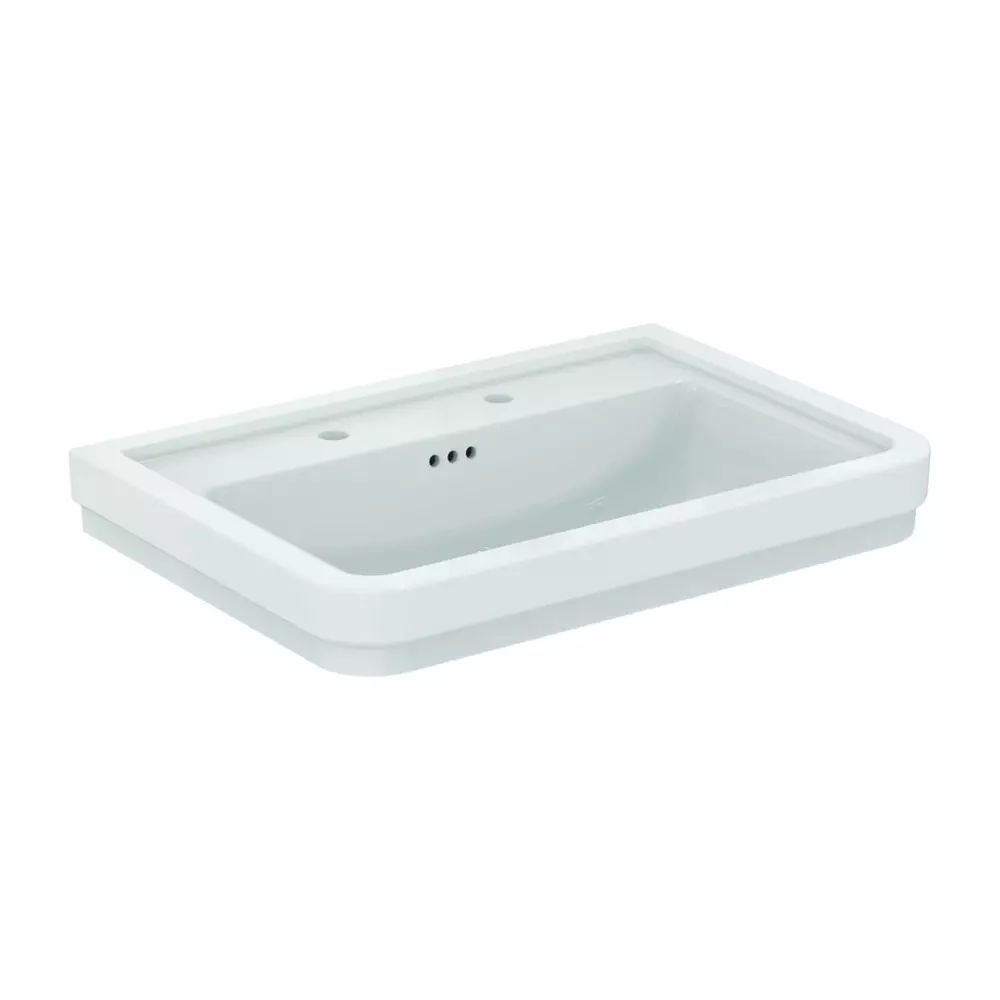 Lavoar suspendat Ideal Standard Atelier Calla alb lucios 72 cm cu 2 orificii baterie si preaplin