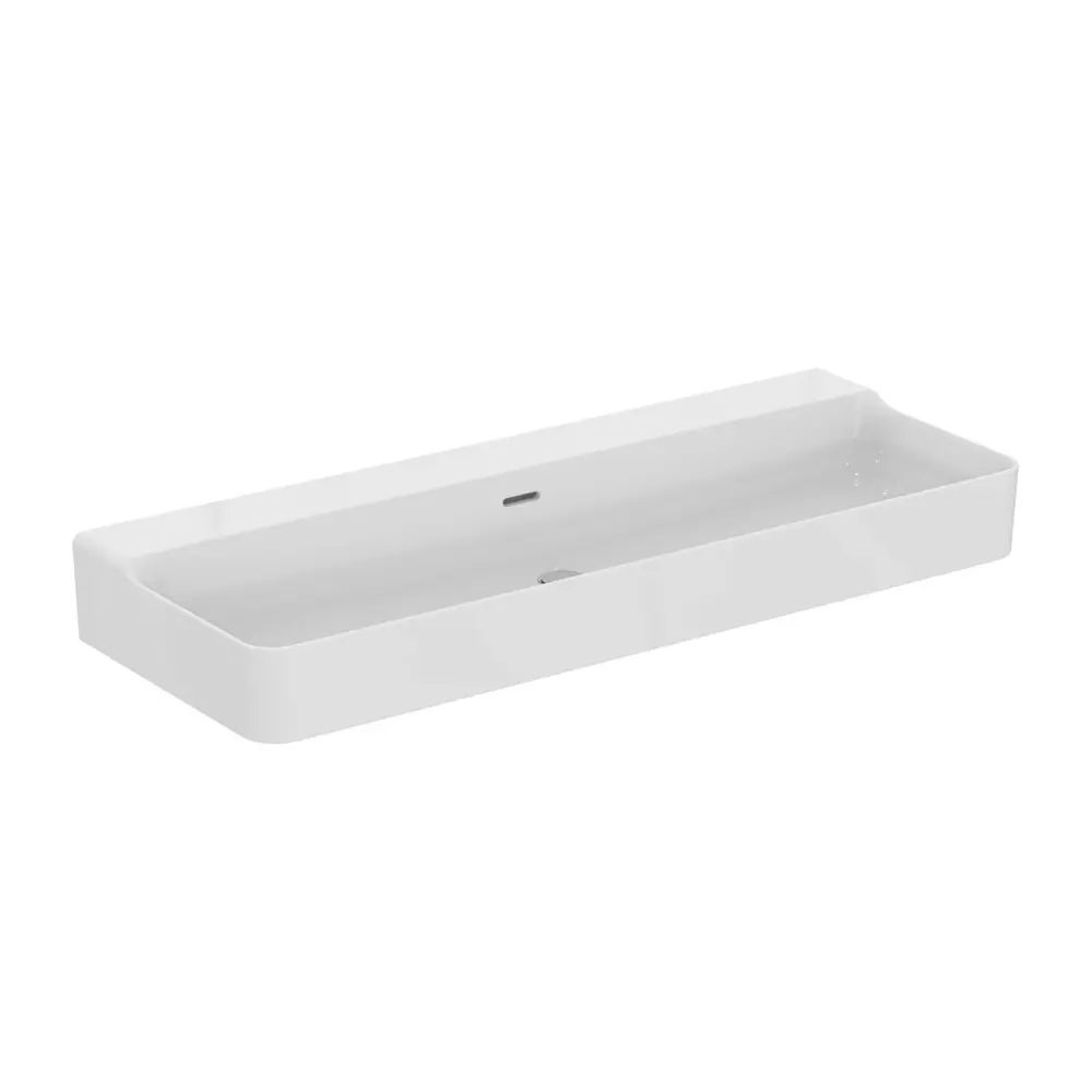 Lavoar suspendat Ideal Standard Atelier Conca 120 cm alb lucios cu orificiu preaplin