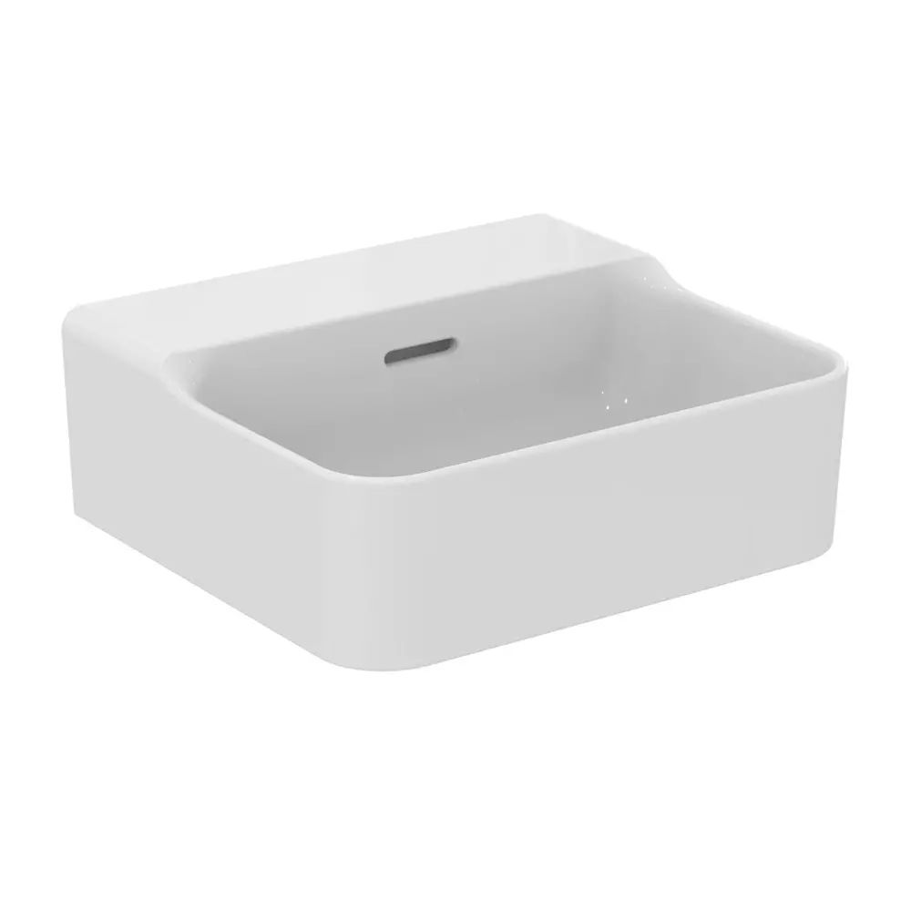 Lavoar suspendat Ideal Standard Atelier Conca 40 cm alb lucios cu preaplin