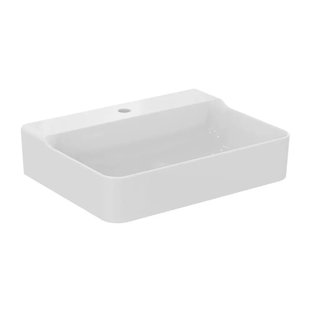Lavoar suspendat Ideal Standard Atelier Conca 60 cm alb lucios cu orificiu baterie