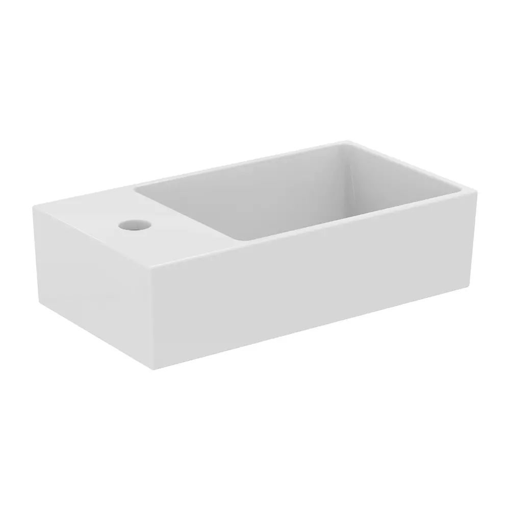 Lavoar suspendat Ideal Standard Atelier Extra alb lucios 45 cm cu orificiu baterie si preaplin stanga
