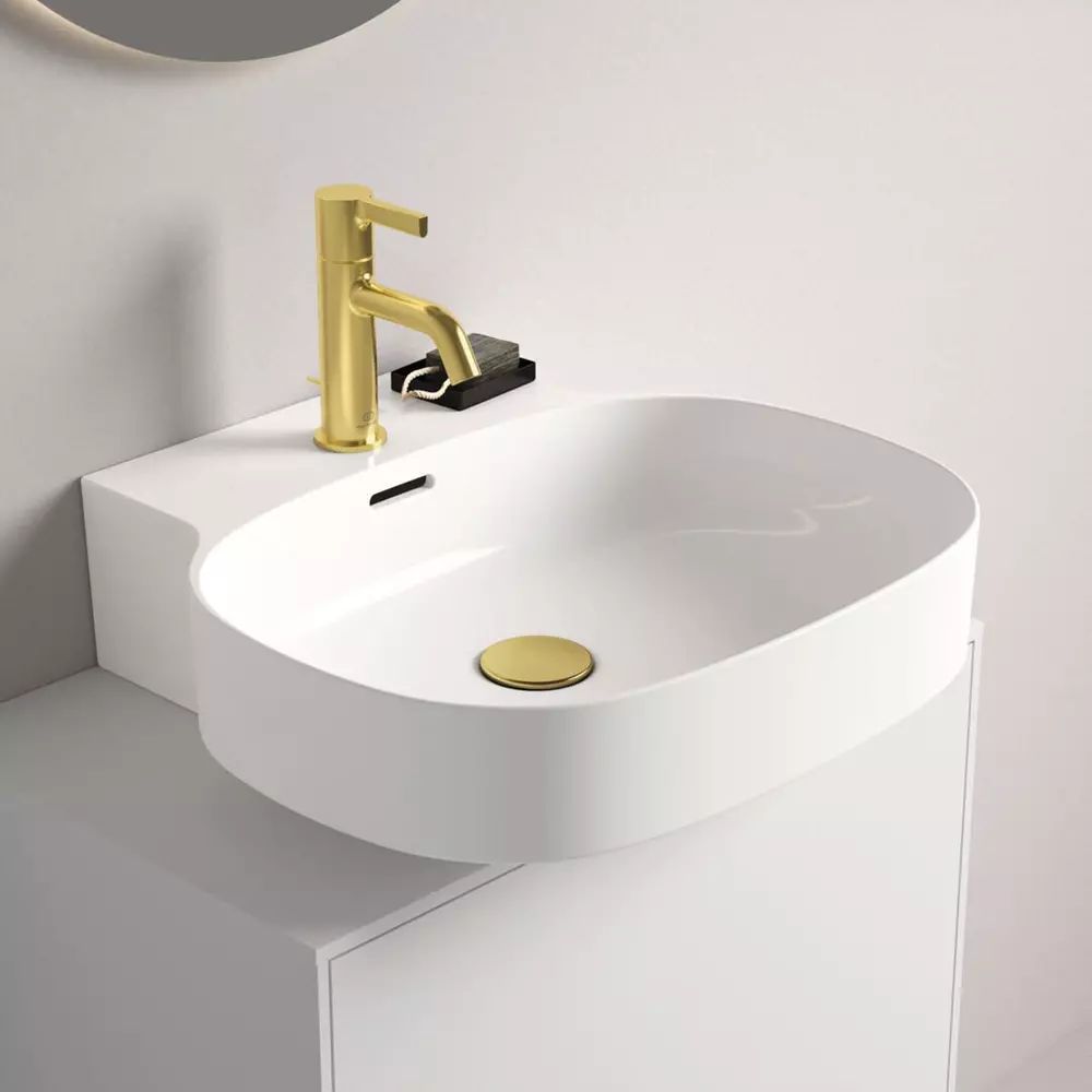 Lavoar suspendat Ideal Standard Atelier Linda-X cu orificiu baterie si preaplin 50 cm alb lucios