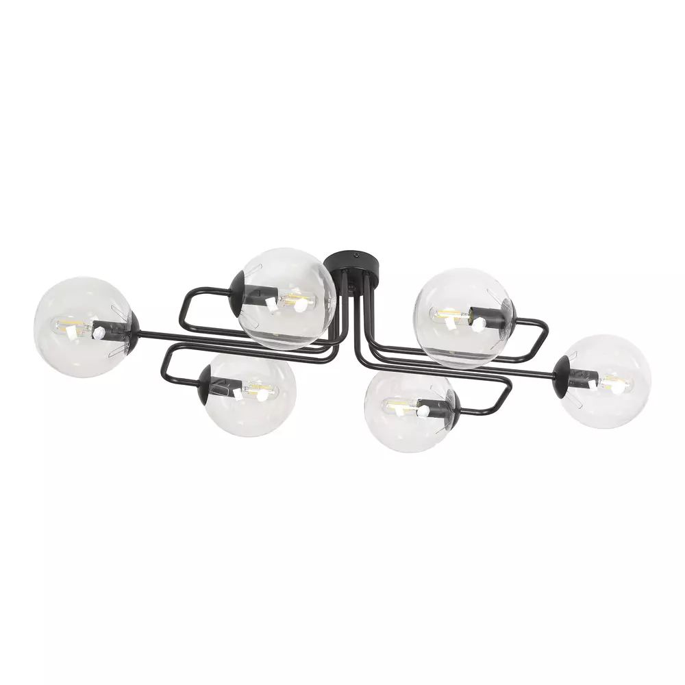 Lustra Emibig Brendi 6A transparent/negru