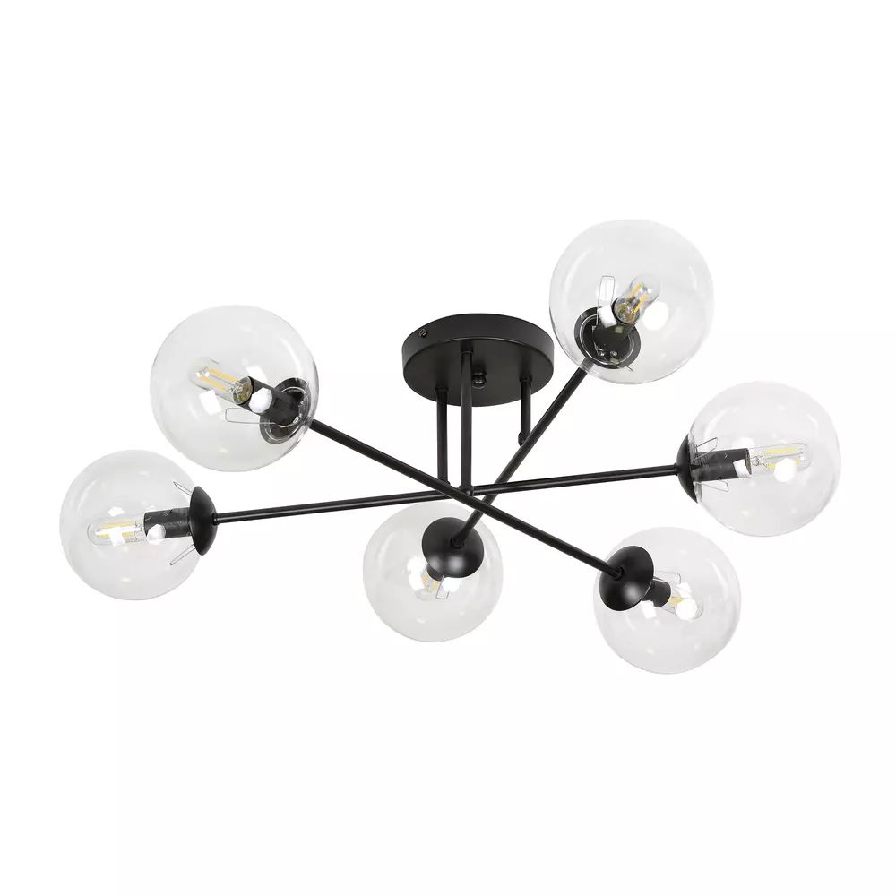 Lustra Emibig Brendi 6B transparent/negru