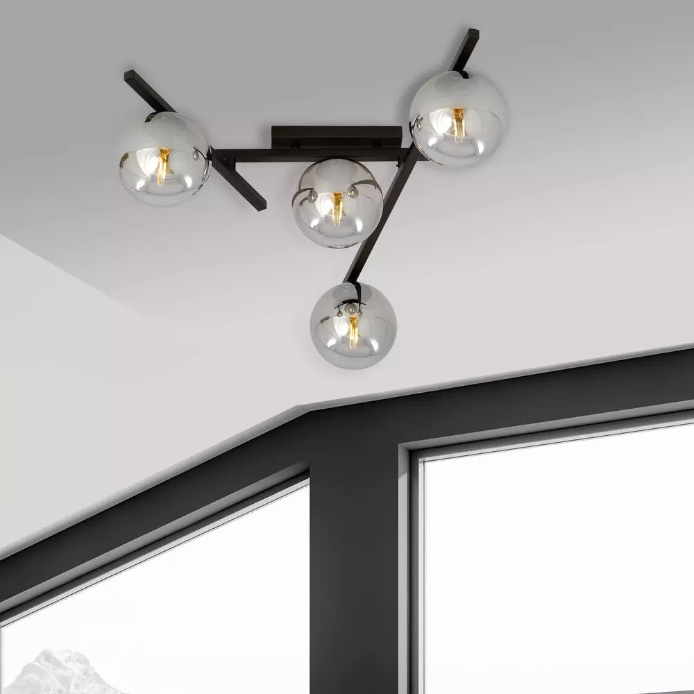 Lustra Emibig Smart 4 negru/grafit