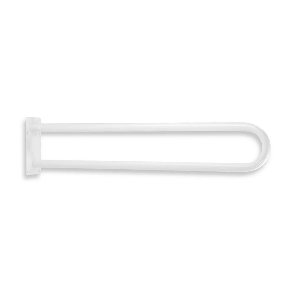 Maner de sustinere dublu Ferro Metalia Help 83 cm alb rabatabil pentru persoane cu dizabilitati