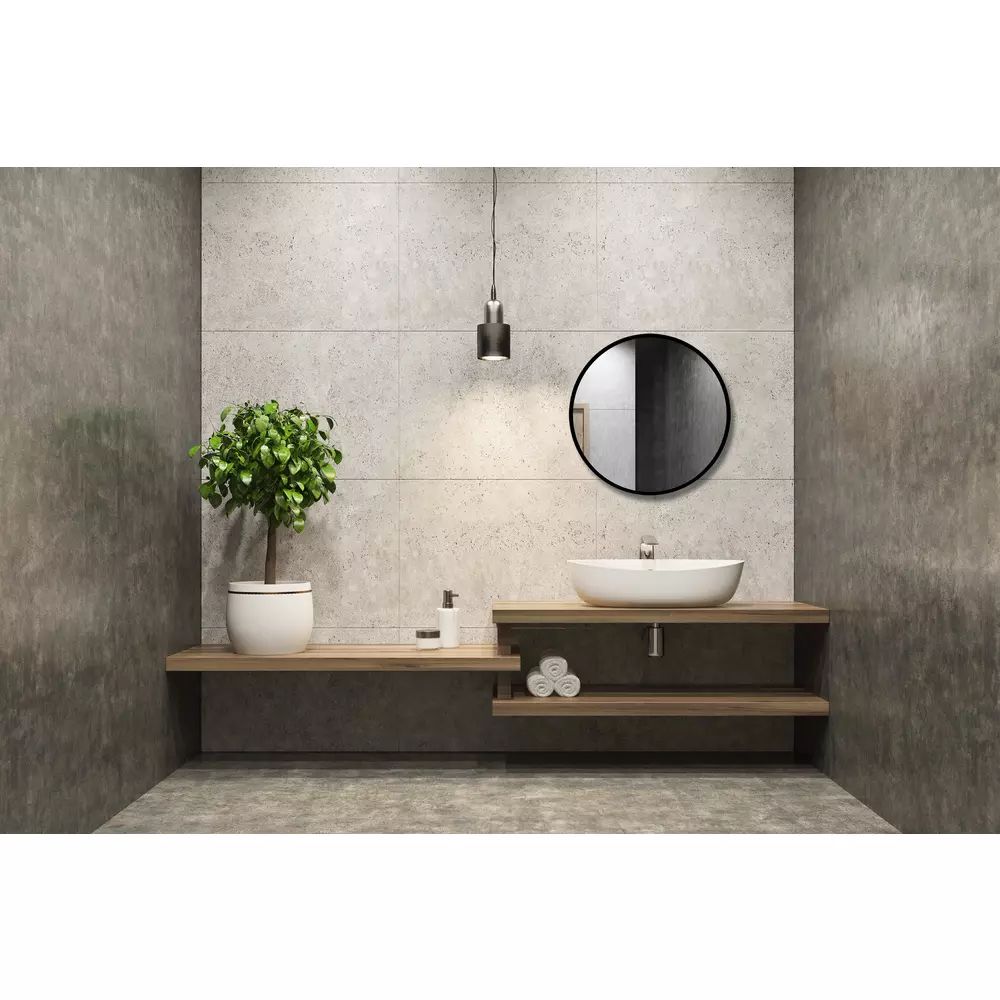Oglinda de baie Venti Rund 60 cm negru