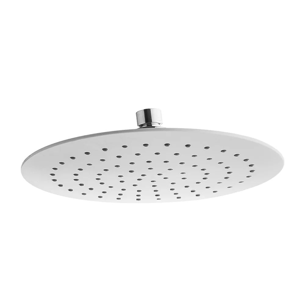 Palarie de dus rotunda Invena Tinos 230 mm crom - alb
