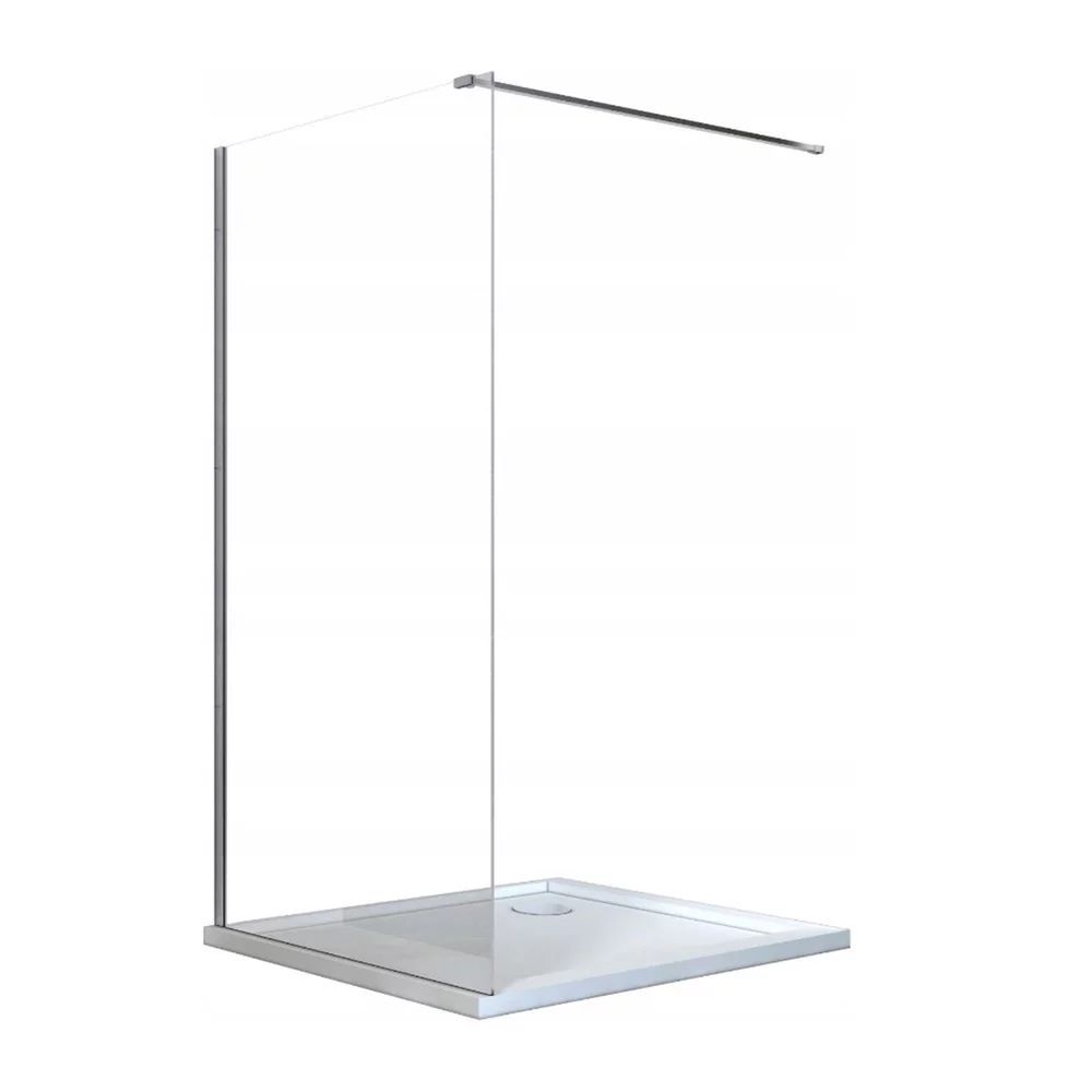 Paravan de dus tip Walk-in Invena crom 90x200 cm