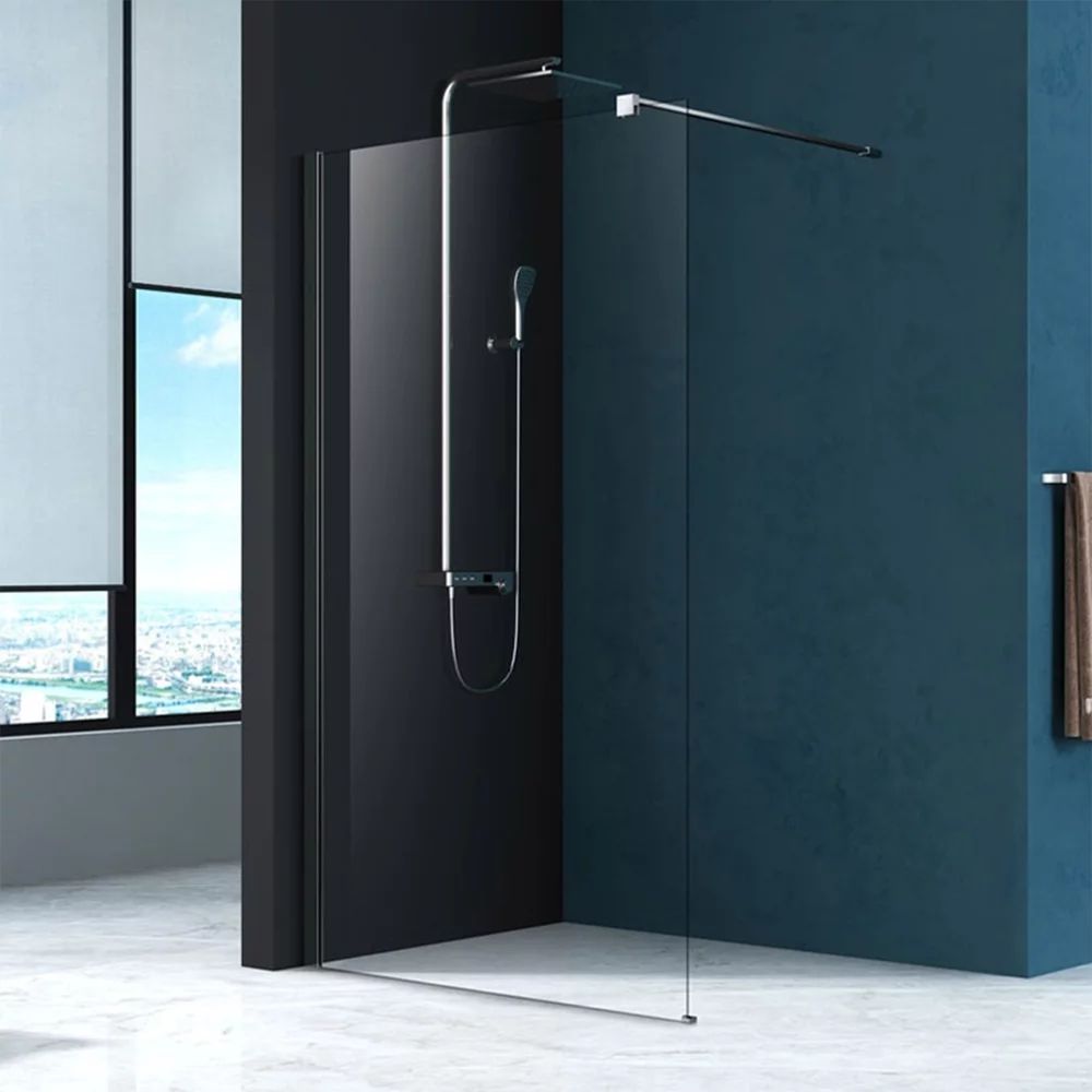 Paravan de dus tip Walk-in Fluminia Foxy 80x200 cm profil crom Easy Clean