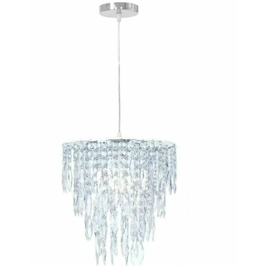 Pendul argintiu model cu cristale decorative Rea 392180