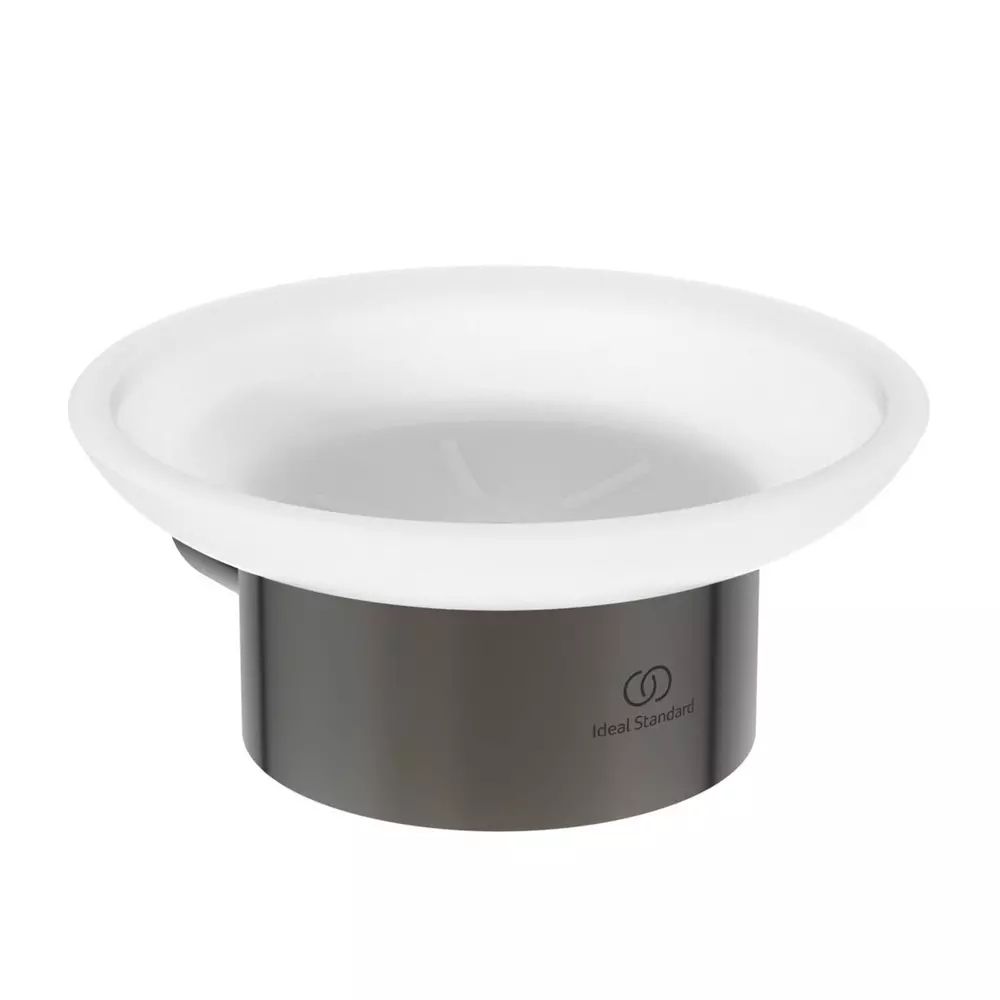 Savoniera Ideal Standard Atelier Conca design rotund gri Magnetic Grey