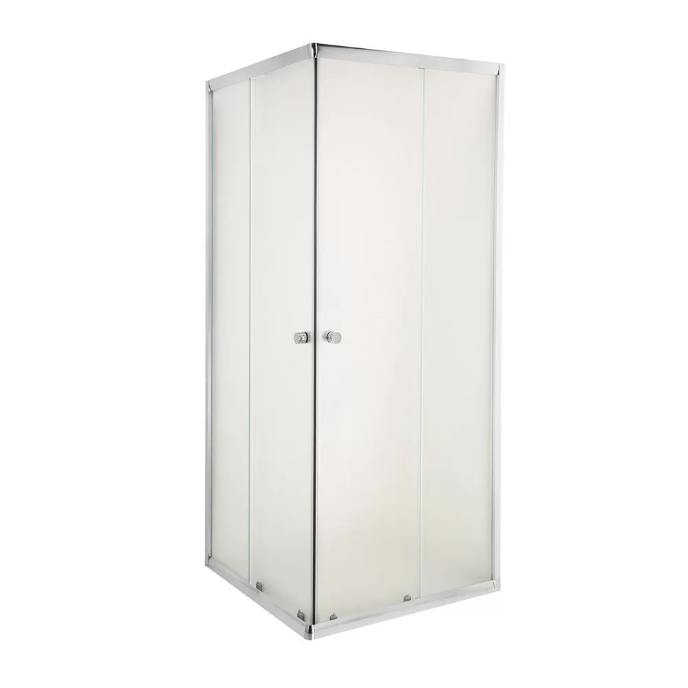 Cabina de dus patrata Invena Parla si usi culisante 80x80 crom sticla mata
