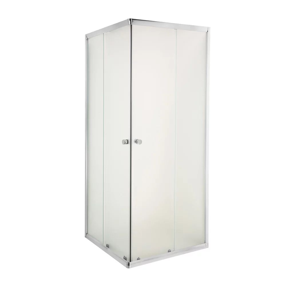 Cabina de dus patrata Invena Parla si usi culisante 90x90 crom sticla mata