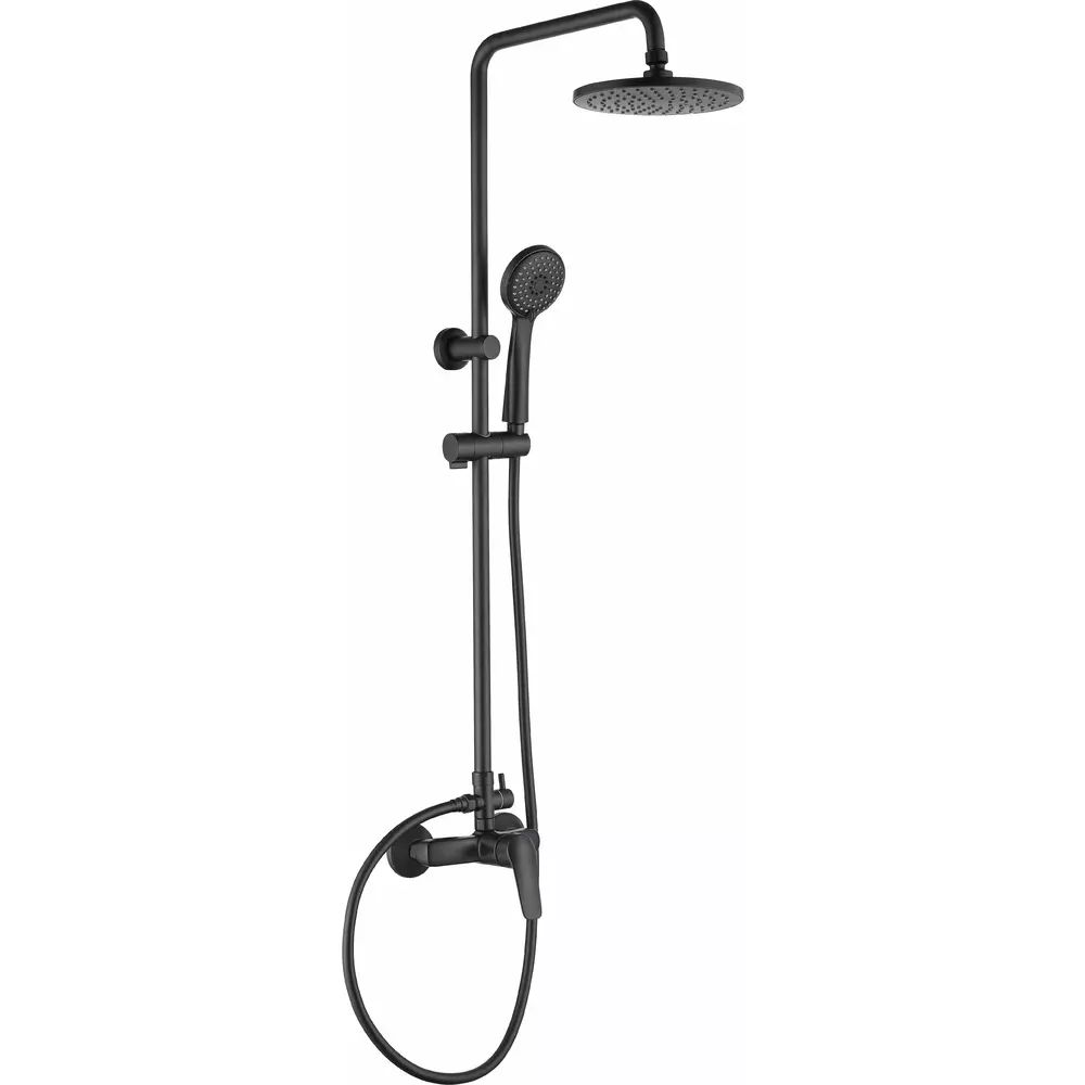 Coloana de dus cu baterie monocomanda negru Deante Boro