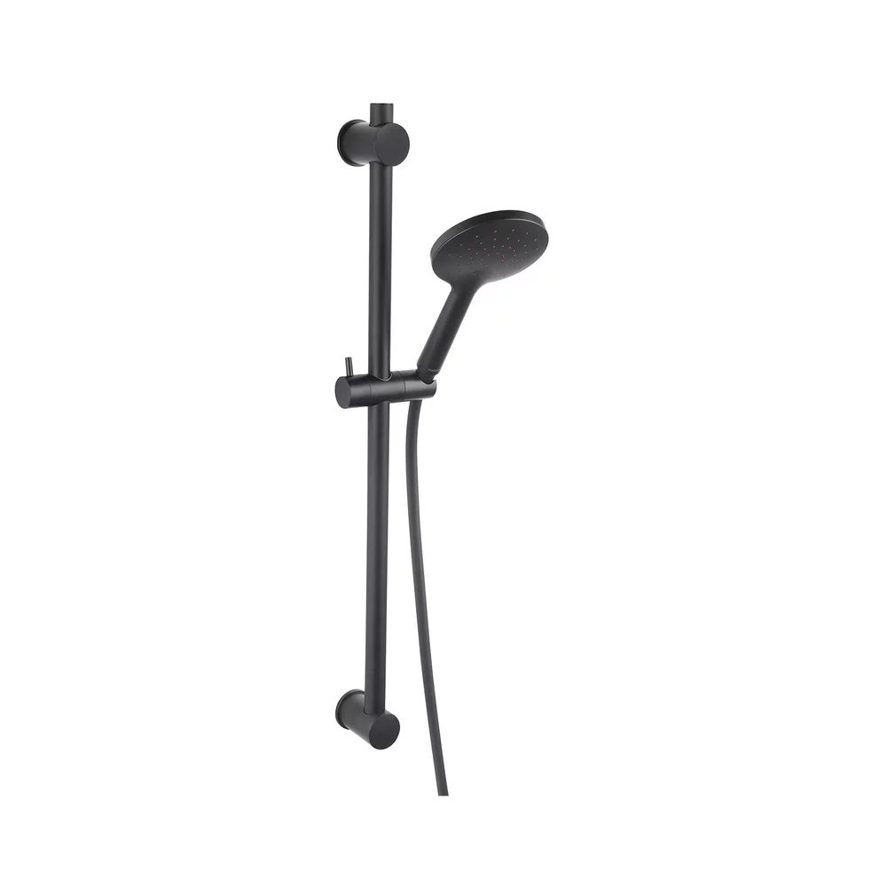 Set de dus Ferro Phila negru mat cu bara 70 cm