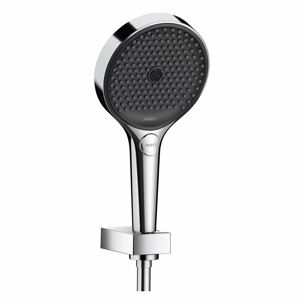 Set de dus cu porter Hansgrohe Rainfinity 130 crom lucios 3 functii