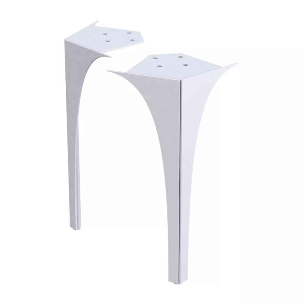 Set picioare fata pentru mobilier Oristo Louis 27.5 cm alb lucios