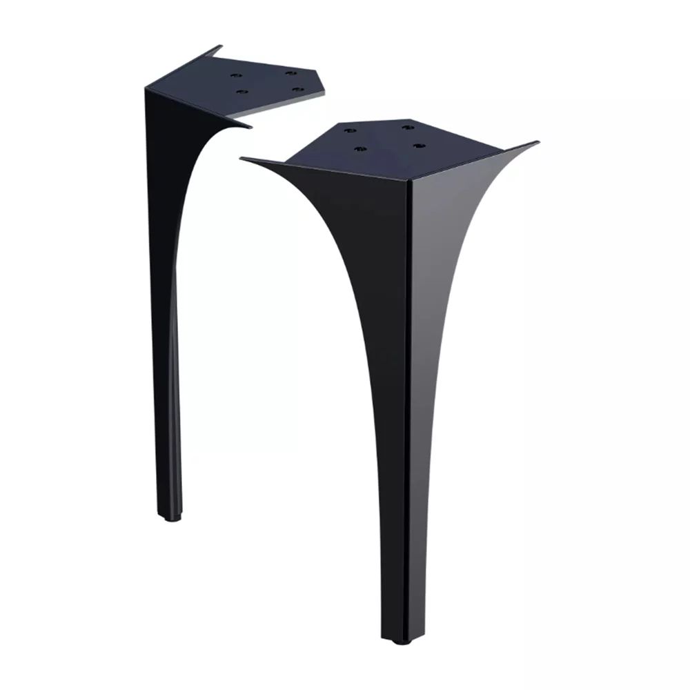 Set picioare fata pentru mobilier Oristo Louis 27.5 cm negru lucios