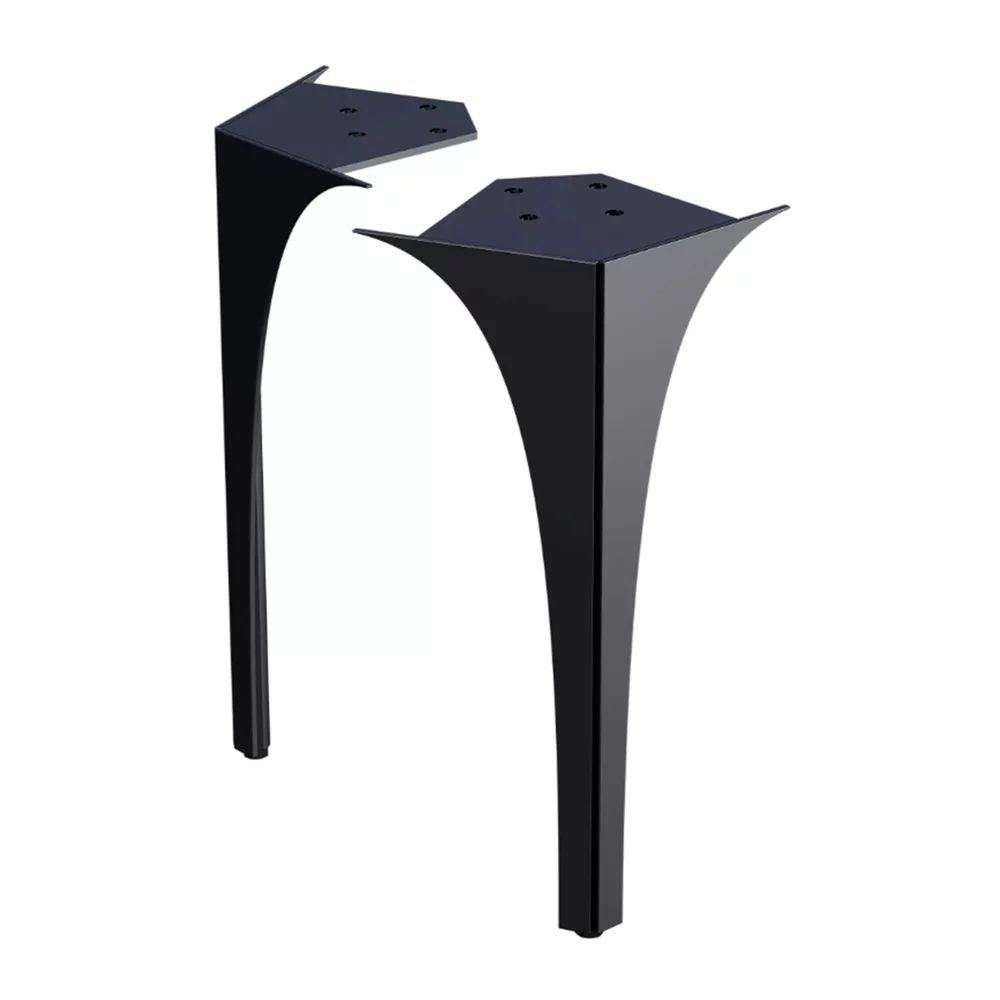 Set picioare fata pentru mobilier Oristo Louis 82 negru lucios 27.5 cm