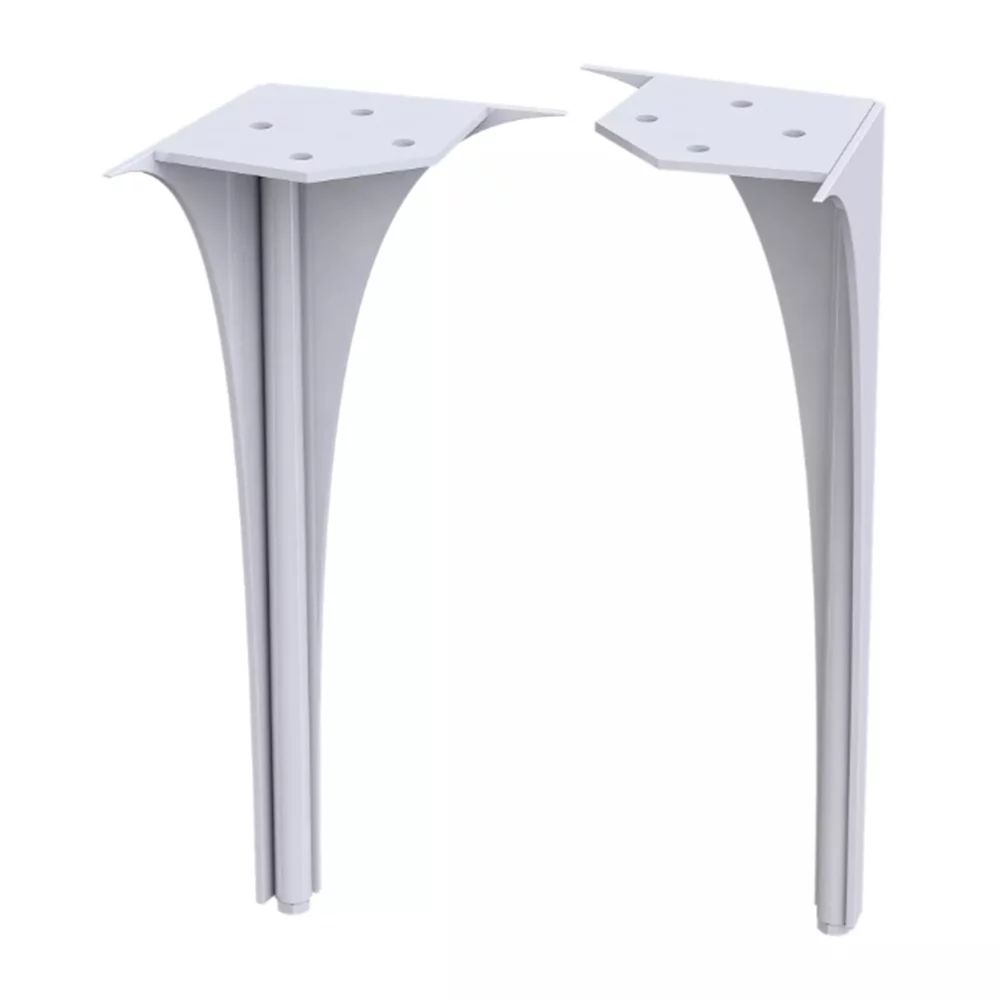 Set picioare spate pentru mobilier Oristo Louis 27.5 cm alb lucios