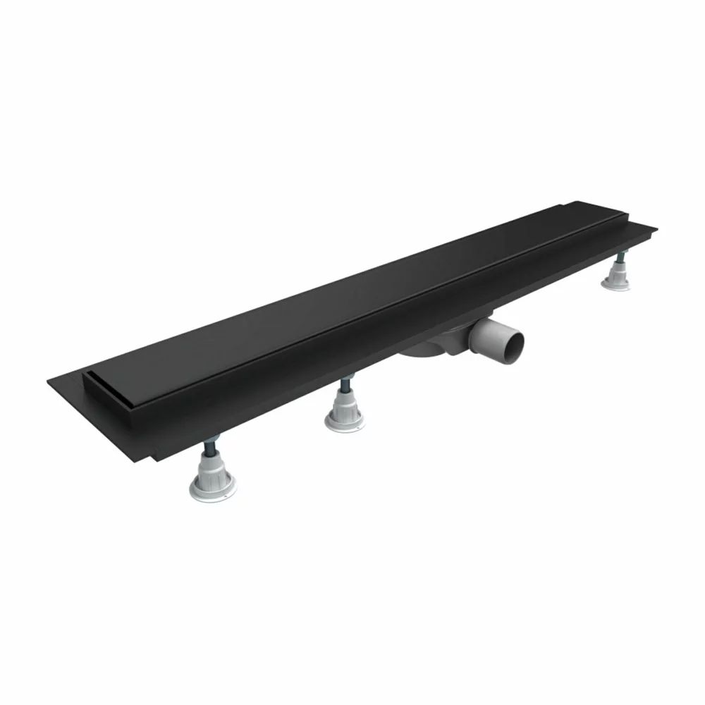Set rigola pentru dus plus capac Omnires Lowfix negru