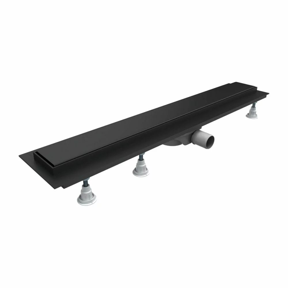 Set rigola pentru dus plus capac Omnires Lowfix 60 cm negru