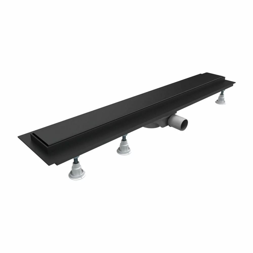 Set rigola pentru dus plus capac Omnires Lowfix 70 cm negru
