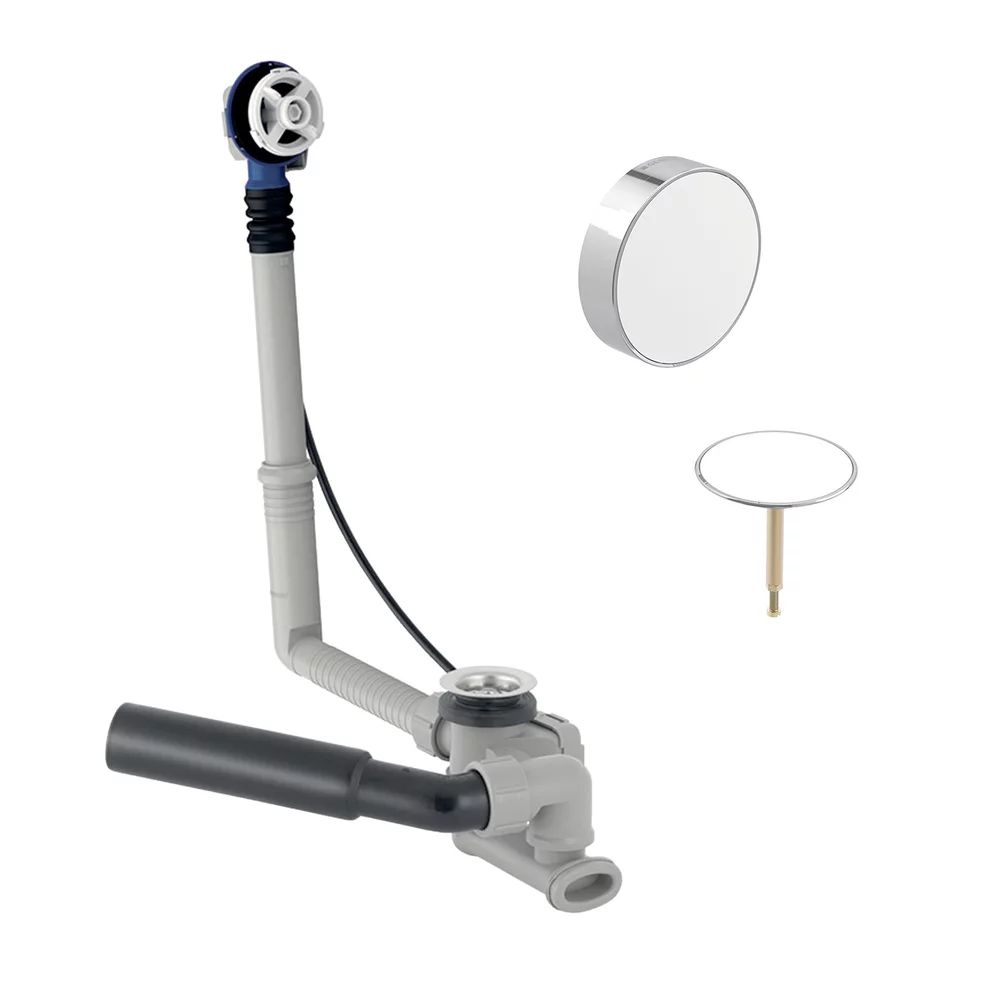 Set sifon cu preaplin pentru cada si capac Geberit d52 alb - crom