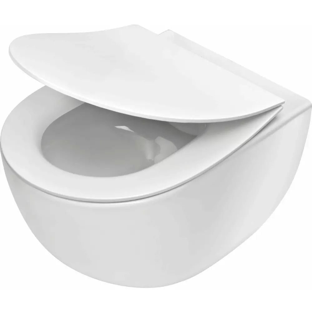 Set vas WC suspendat Deante Peonia Zero si capac softclose alb
