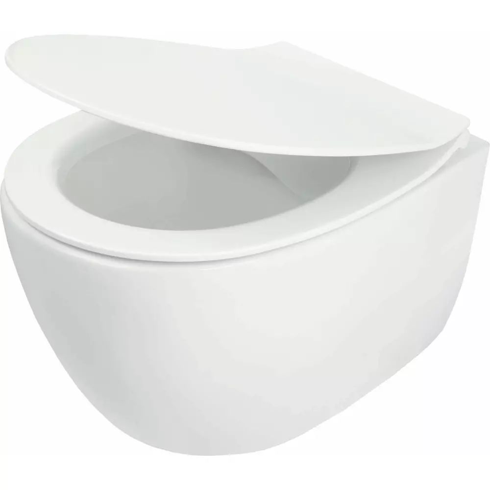 Set vas WC suspendat Deante Silia cu capac softclose alb