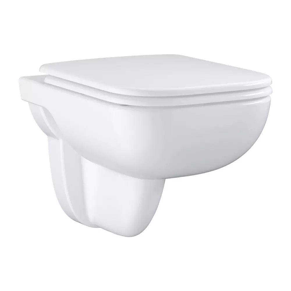 Set vas WC suspendat Grohe Start Edge rimless alb cu capac softclose