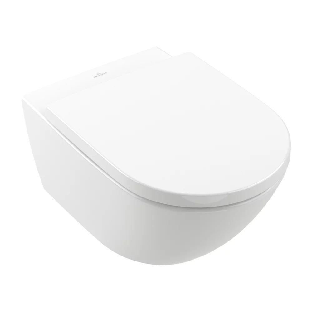 Set vas WC suspendat Villeroy&Boch Subway 3.0 CeramicPlus TwistFlush alb cu capac softclose