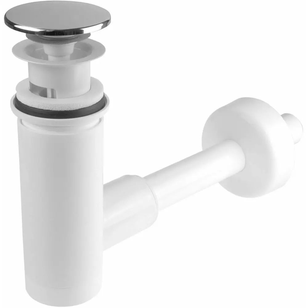 Sifon de baie Deante Easy-Clean crom/alb pentru chiuveta