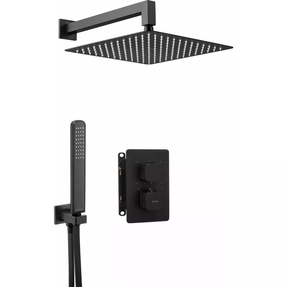 Sistem de dus incastrat Deante Box negru mat