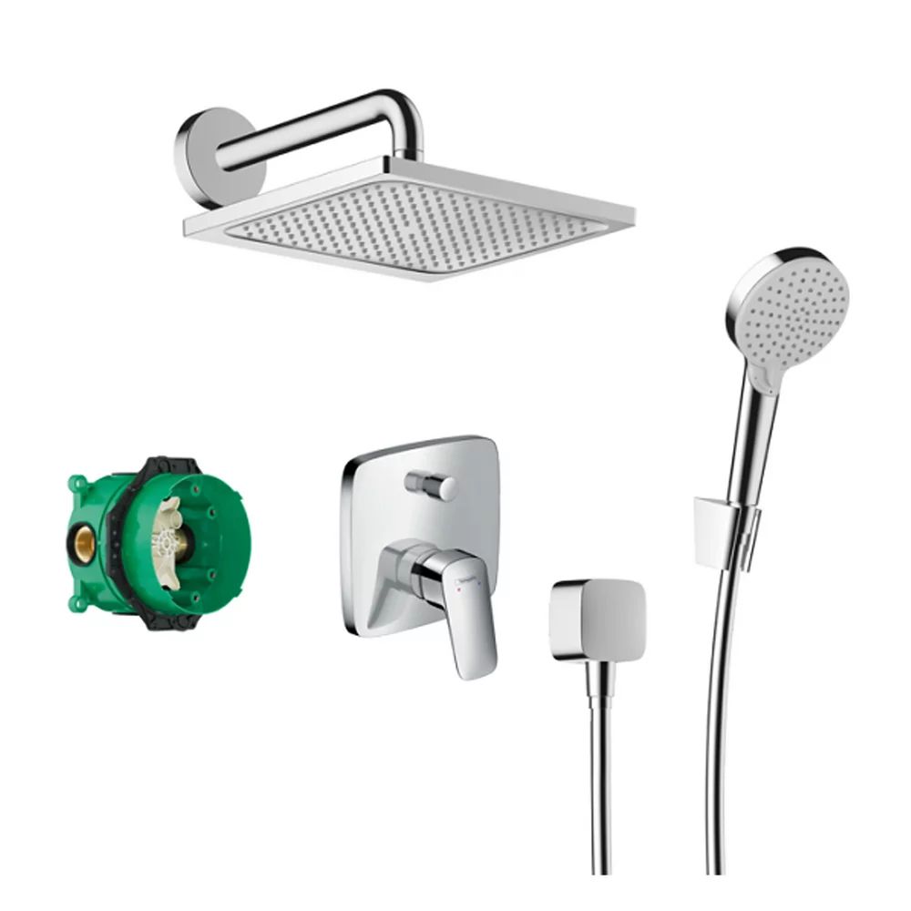 Sistem de dus incastrat Hansgrohe Crometta E 240 crom lucios