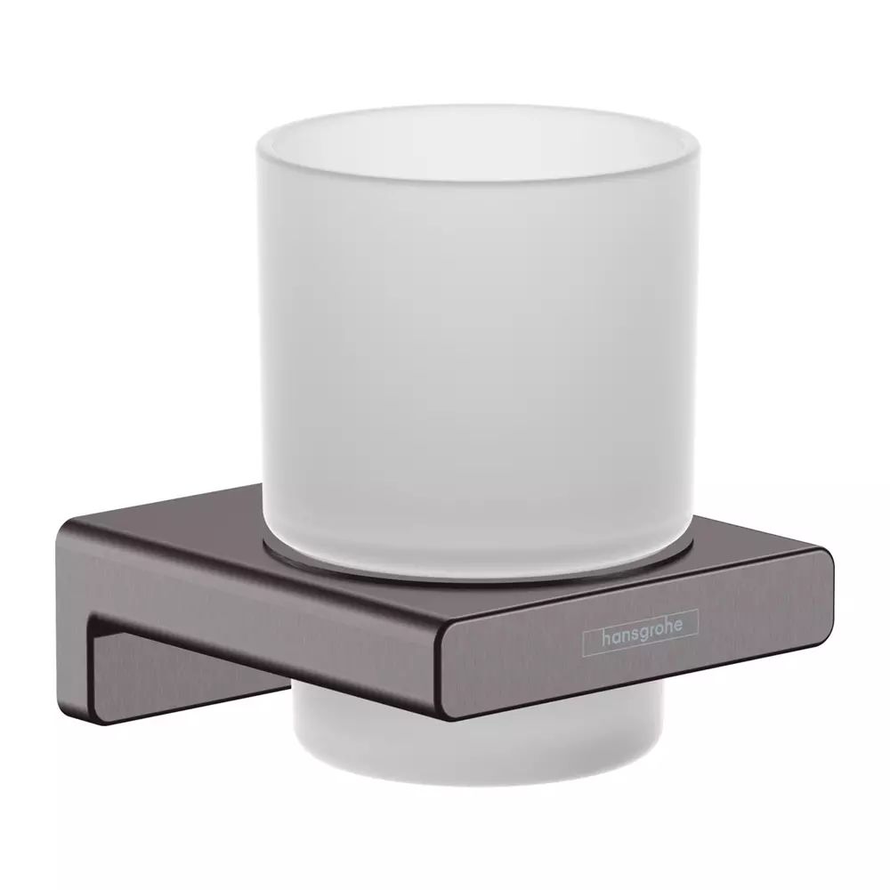 Suport periute de dinti Hansgrohe AddStoris negru - crom periat