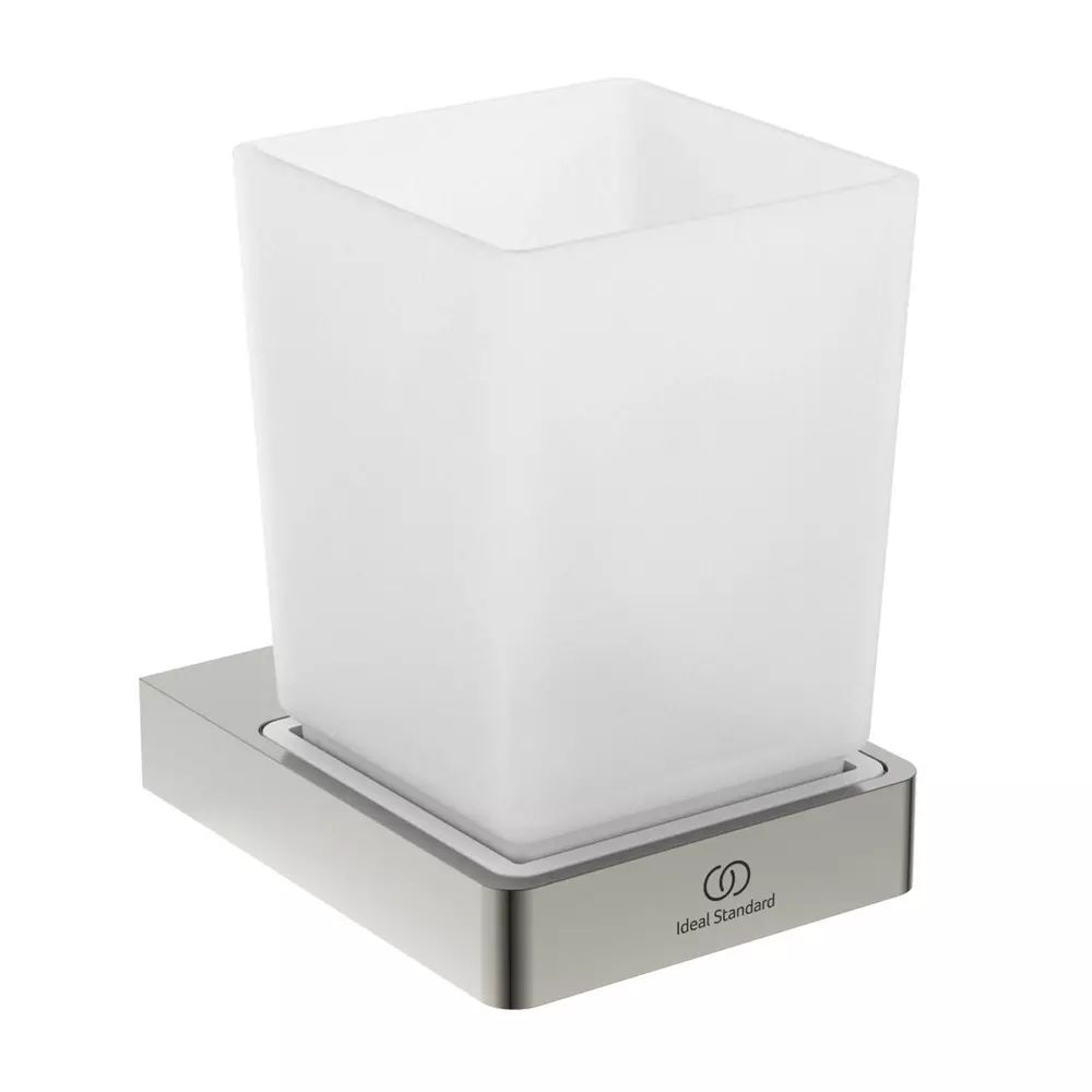 Suport periute de dinti Ideal Standard Atelier Conca patrat argintiu Silver Storm