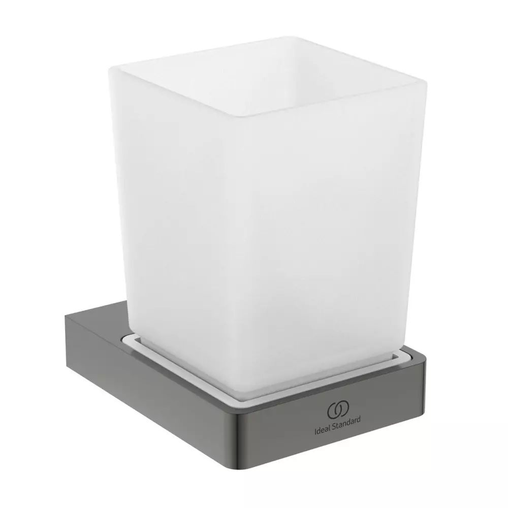 Suport periute de dinti Ideal Standard Atelier Conca patrat gri Magnetic Grey