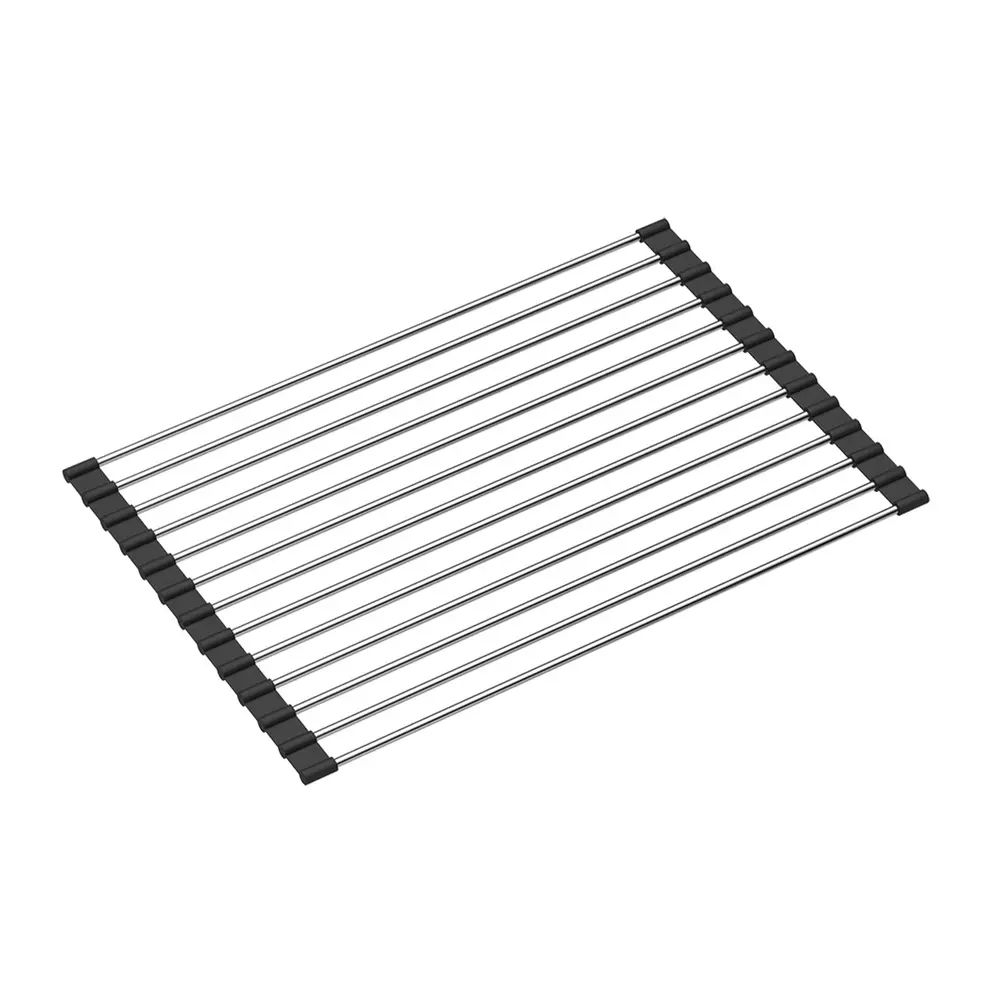 Suport vase Quadron Unique Rollmata finisaj inox - negru 38x25cm