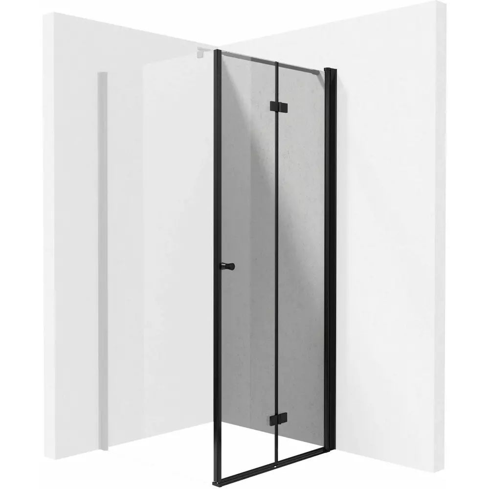 Usa de dus pliabila Deante Kerria Plus 90 cm sticla 6 mm negru mat