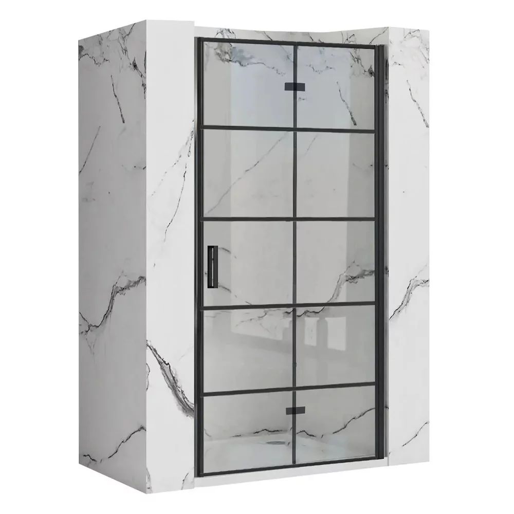Usa de nisa pliabila Rea Molier 80 cm sticla 6 mm + profil magnetic negru