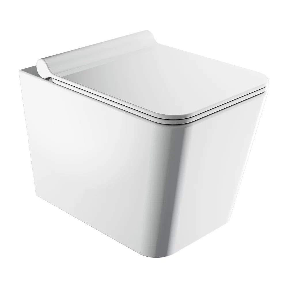 Vas WC suspendat rimless cu capac softclose Omnires Boston alb