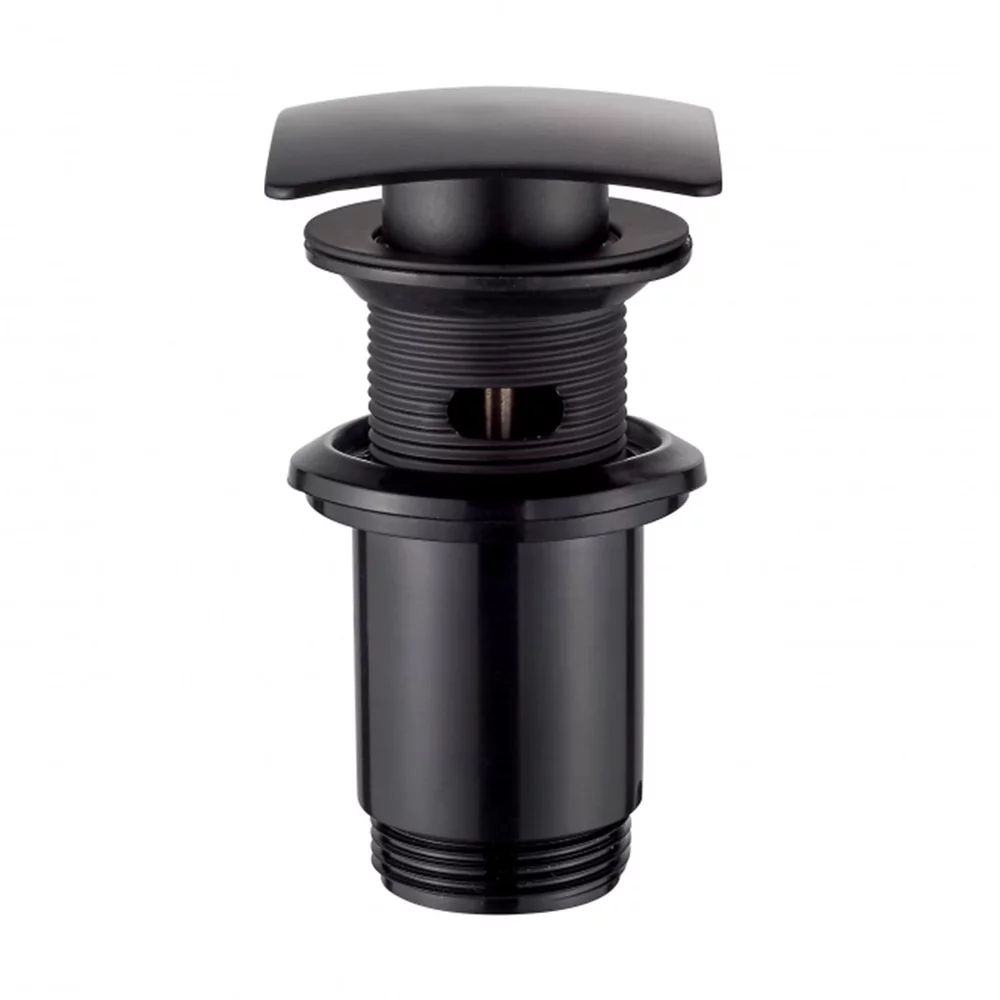 Ventil lavoar Click-Clack Invena alama negru mat capac patrat