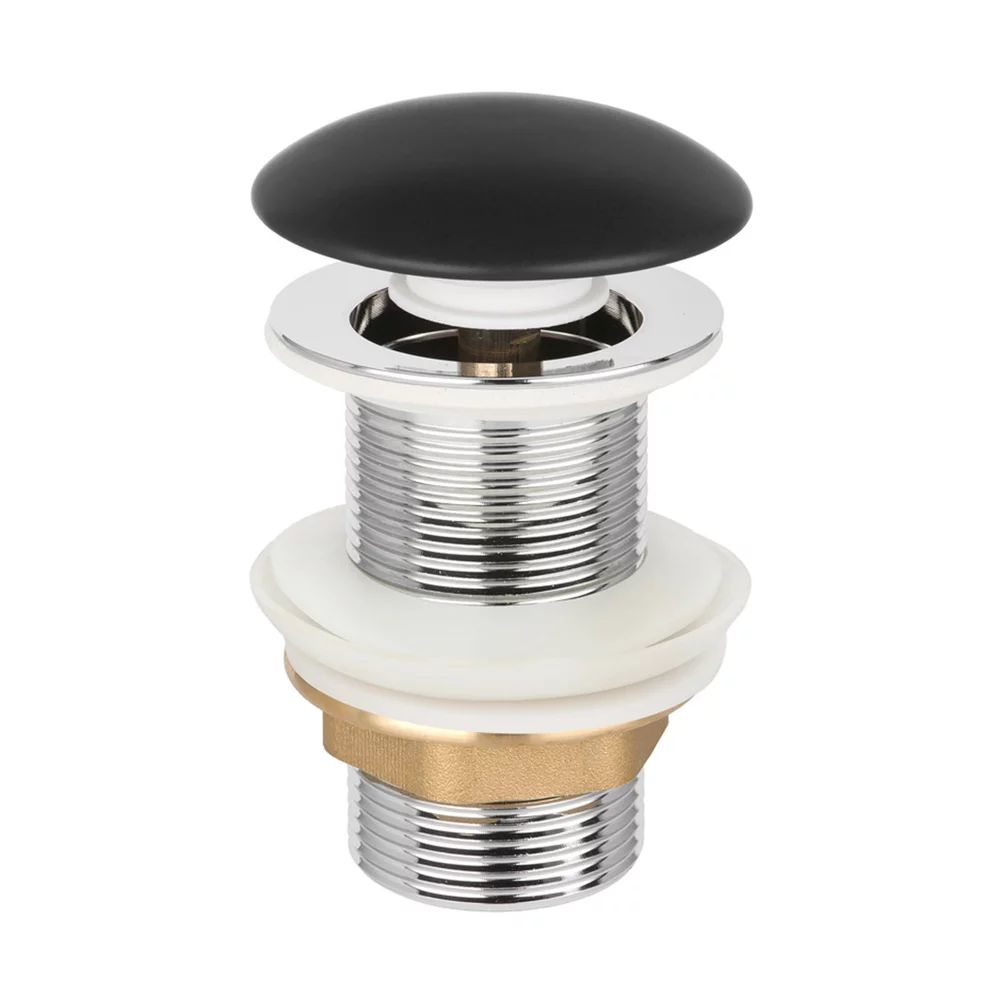 Ventil lavoar Click-Clack Invena negru mat