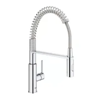 Baterie bucatarie cu pipa flexibila Grohe Get crom lucios