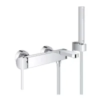 Baterie cada - dus Grohe Plus crom lucios cu set de dus